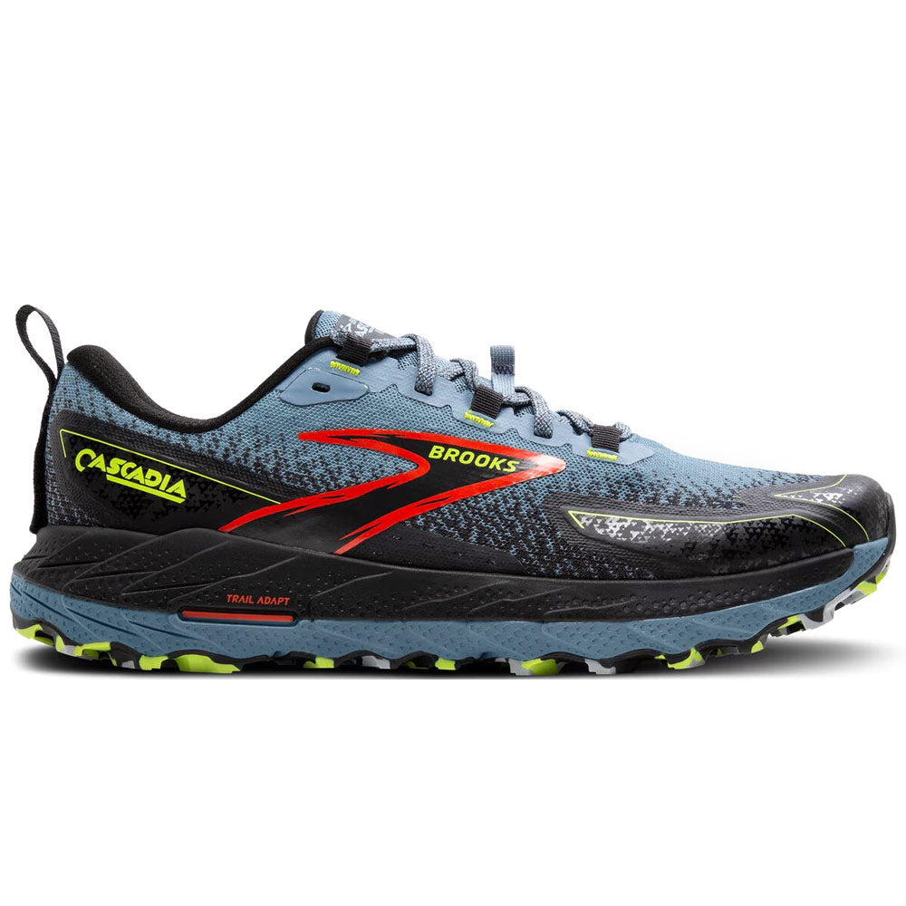 BROOKS Cascadia 18 Trail Running Shoes 'Citadel Ebony Lime