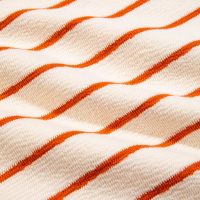 Waternish Long Sleeve 'Ecru / Tangerine Stripe'