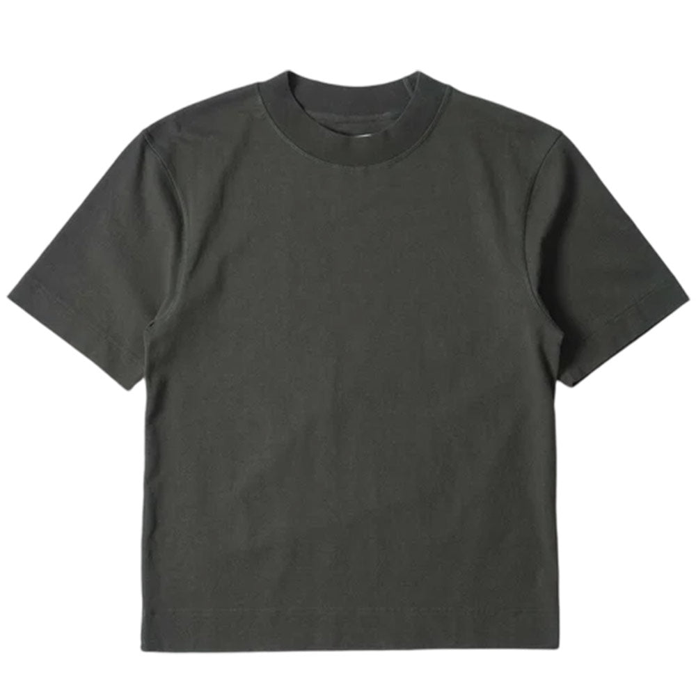 トップス Margaret Howell RECYCLE POLYESTER JERSEY Margaret Howell MHL Flatlock Crew Matte Jersey Black Green