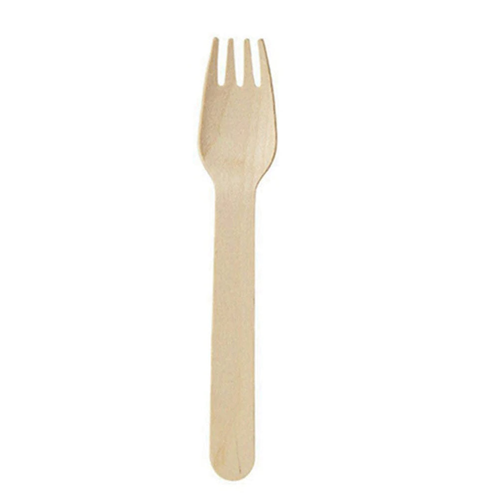 Disposable Birch Fork - 100pcs