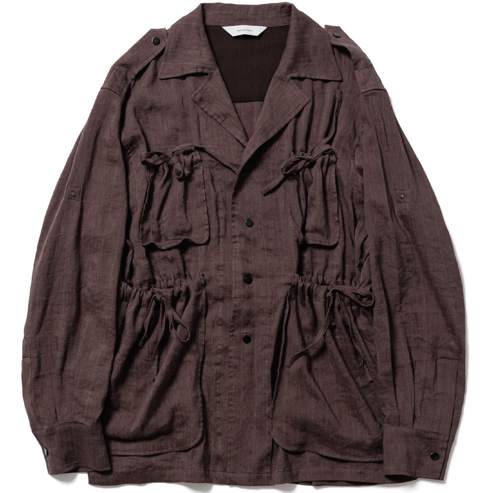 Drawstring PK Bush Shirt 'Brown'