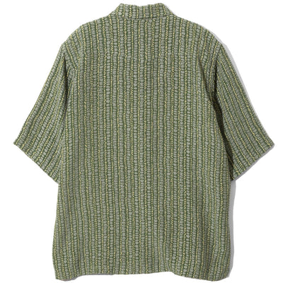 Cowboy One-Up Shirt - R/AC/PE Abstract Stripe Jq Short Sleeve 'Green'
