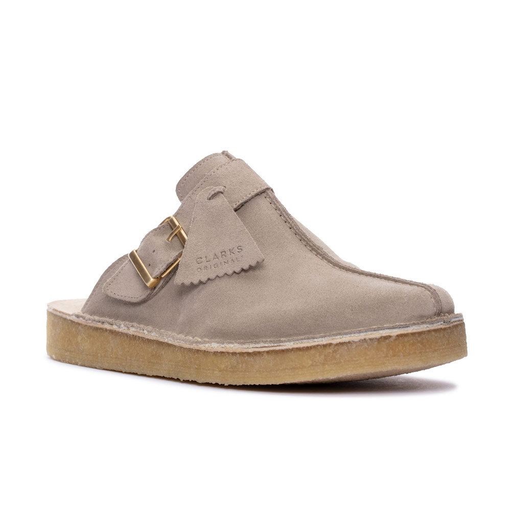 Clarks | Trek Mule Slippers 'Sand Warm Lined Suede'