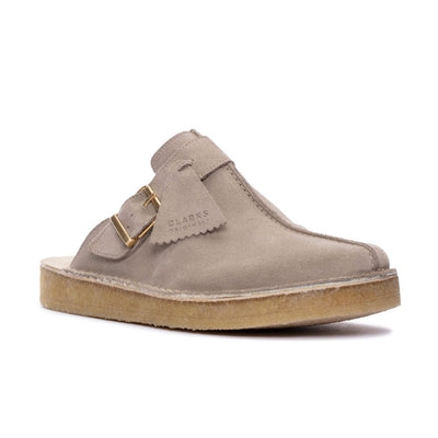 Clarks | Trek Mule Slippers 'Sand Warm Lined Suede'
