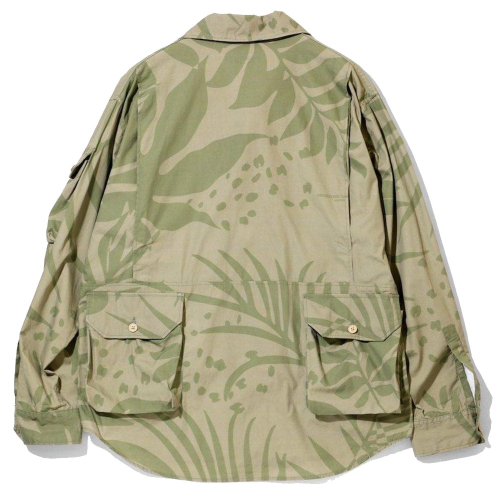 Explorer Shirt Jacket 'Khaki / Olive Leaf Print'