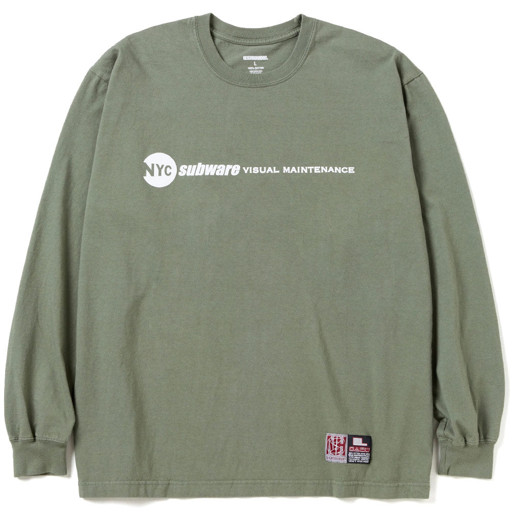 NH x SUBWARE . Tee L/S-3 'Olive Drab'