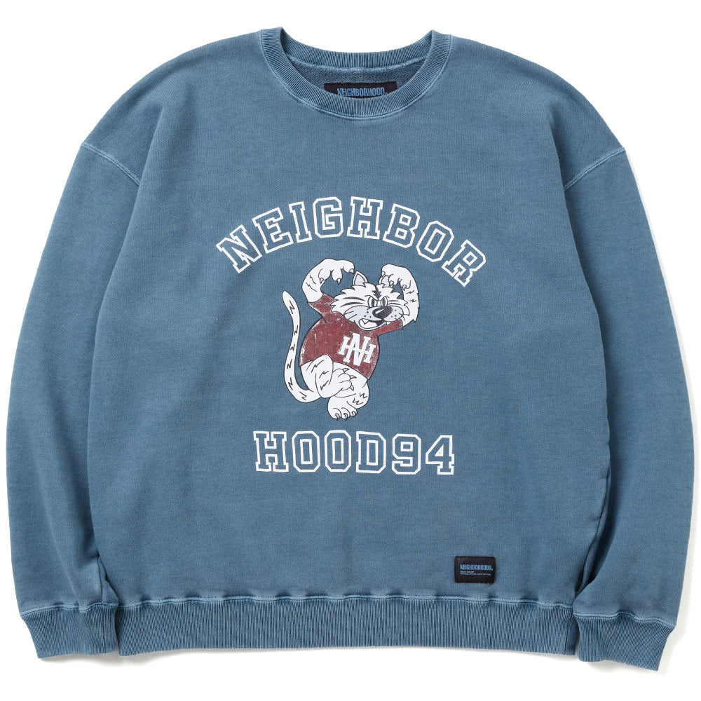 Pigment Dyed Sweat Shirt L/S 