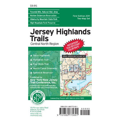 Jersey Highlands Trails Map - Central North Region