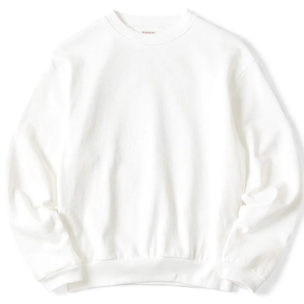 Eco Sweater Knit Crew Sweater (Rainbowy Patch) 'White'