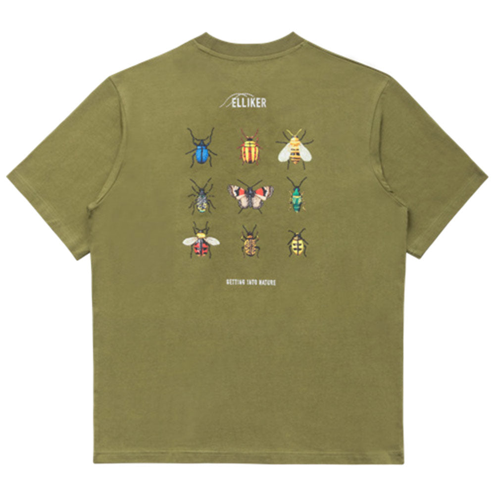 ELLIKER | Rill Bug Print Short Sleeve T-Shirt 'Khaki'