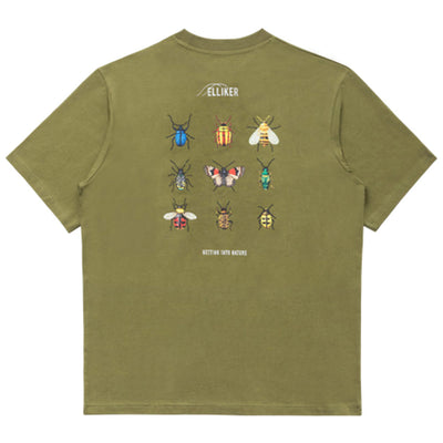 ELLIKER | Rill Bug Print Short Sleeve T-Shirt 'Khaki'