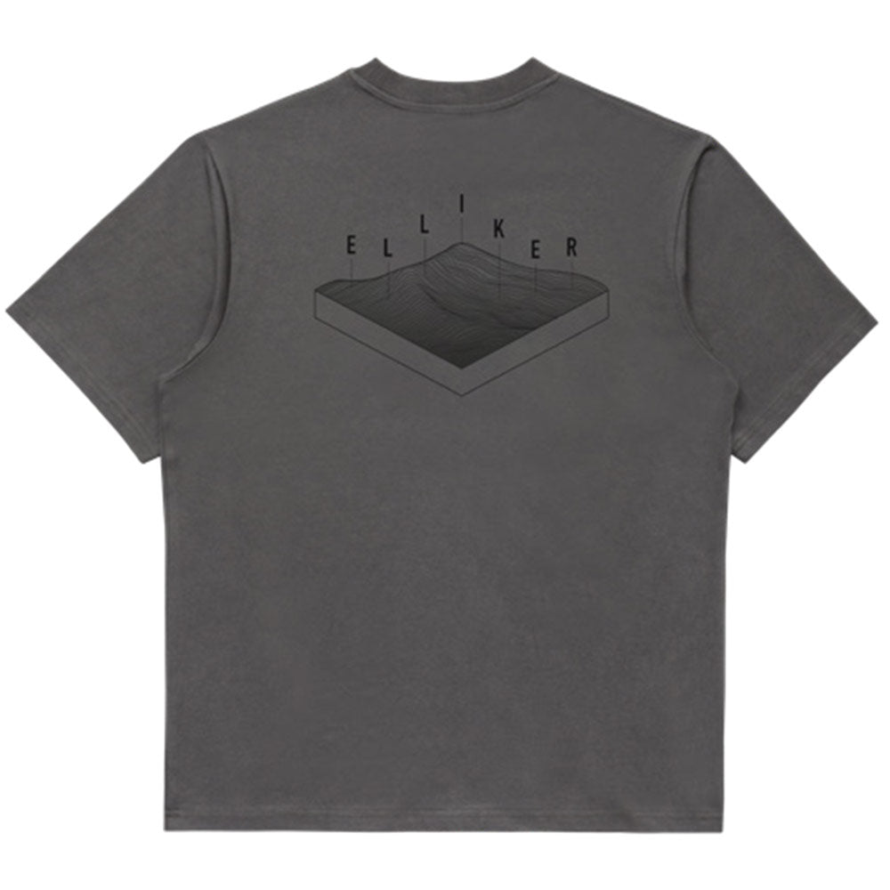 ELLIKER | Rill Hill Print Short Sleeve T-Shirt 'Grey'