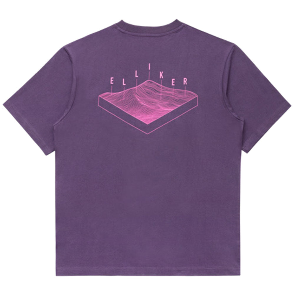 ELLIKER | Rill Hill Print Short Sleeve T-Shirt 'Purple'