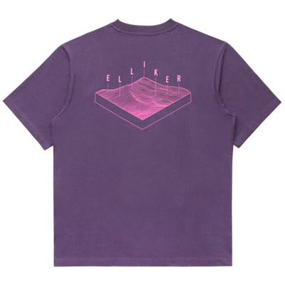 ELLIKER | Rill Hill Print Short Sleeve T-Shirt 'Purple'