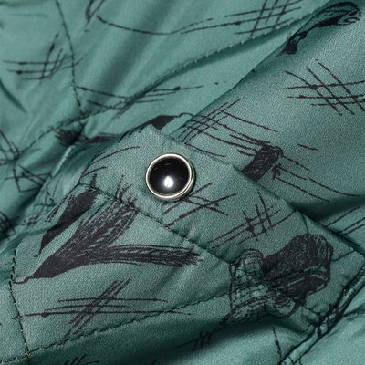 Nylon Quilt Shirt Jacket 'Emerald Green'