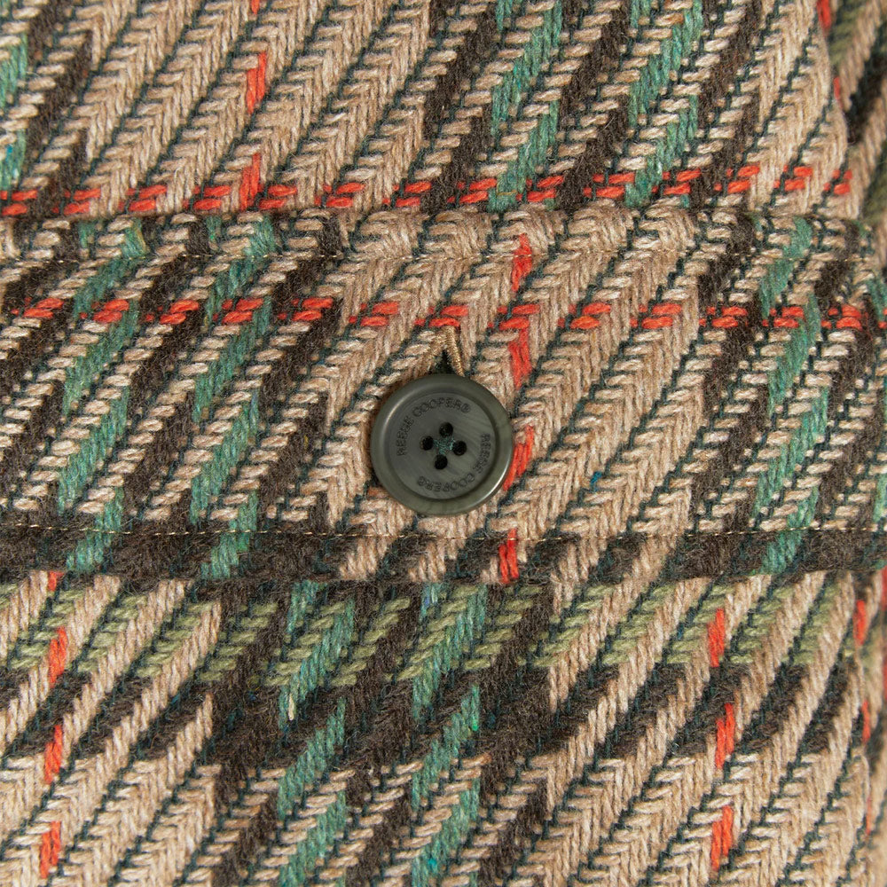 Knit Plaid Wool Trucker Jacket 'Multi'