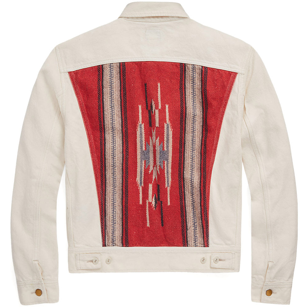 Keaton Slub Trucker Jacket 'Cream White / Multi' Hatchet Outdoor