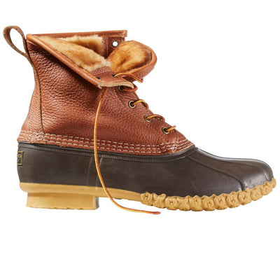 L.L.Bean | Men's Bean Boots, 8" Shearling-Lined Insulated 'Tan / Bean Boot Brown / Gum'