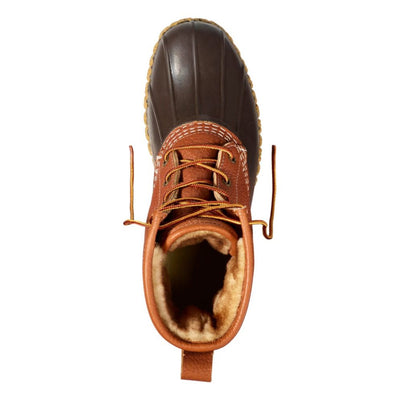 L.L.Bean | Men's Bean Boots, 8" Shearling-Lined Insulated 'Tan / Bean Boot Brown / Gum'