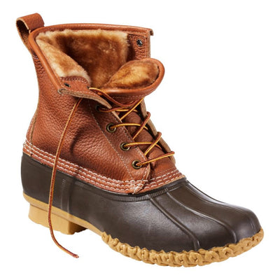 L.L.Bean | Men's Bean Boots, 8" Shearling-Lined Insulated 'Tan / Bean Boot Brown / Gum'