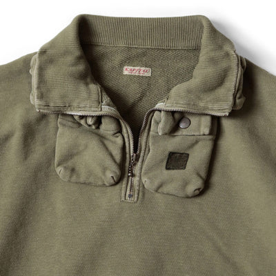 SWT Knit Nickle"4" Half Zip Sweatshirt 'Khaki'