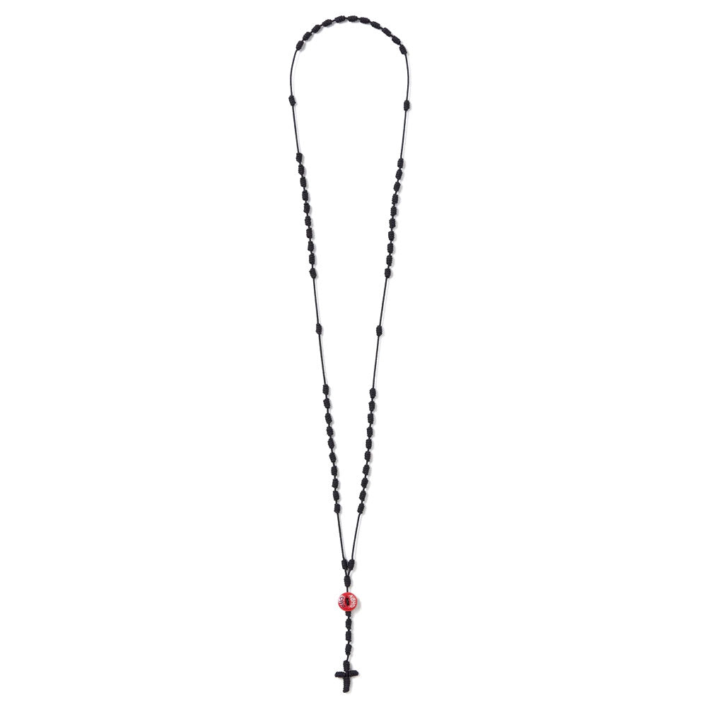 Cord Cross Necklace 'Black'