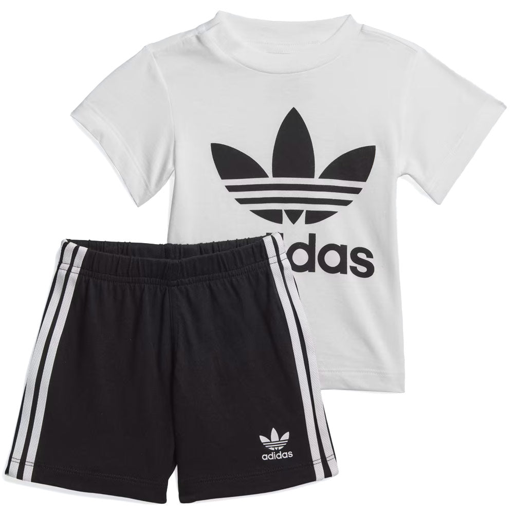 Adidas | Kid's Trefoil Shorts Tee Short Sleeve Set 'White / Black'