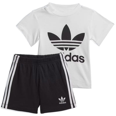Adidas | Kid's Trefoil Shorts Tee Short Sleeve Set 'White / Black'