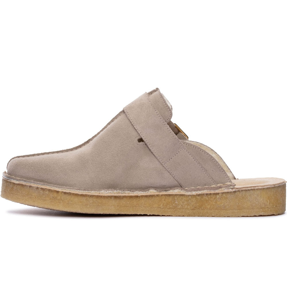 Clarks | Trek Mule Slippers 'Sand Warm Lined Suede'