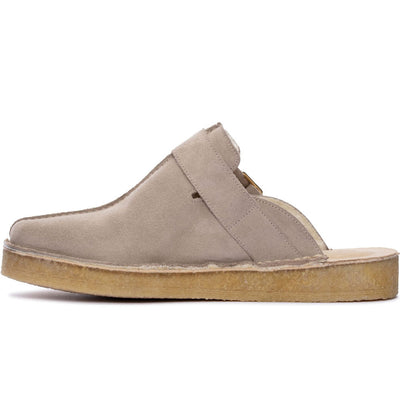 Clarks | Trek Mule Slippers 'Sand Warm Lined Suede'