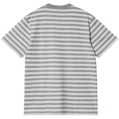 S/S Scotty Stripe Pocket T-Shirt 'Grey Heather / White'
