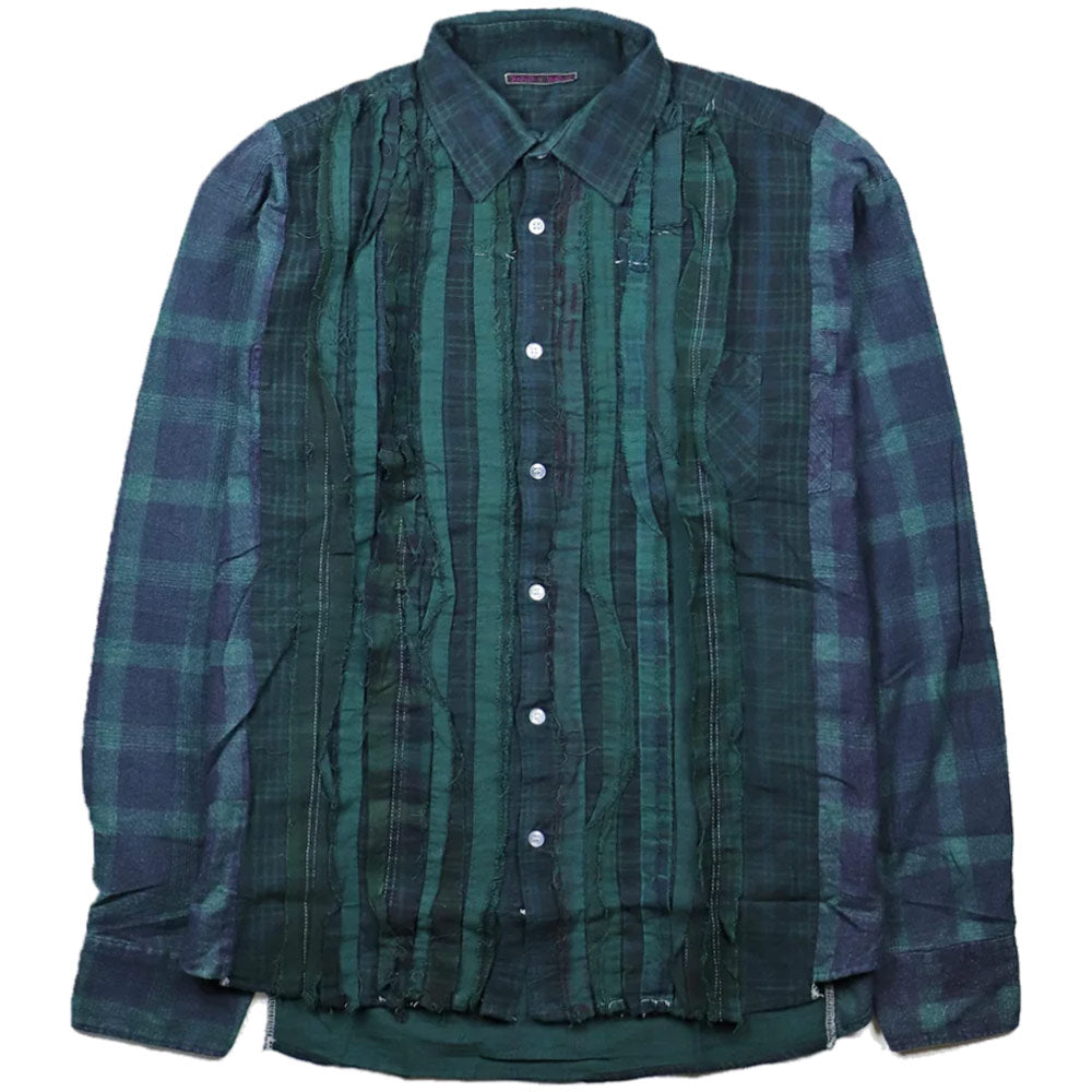 Flannel Shirt -> Ribbon Shirt / Over Dye 'Green'