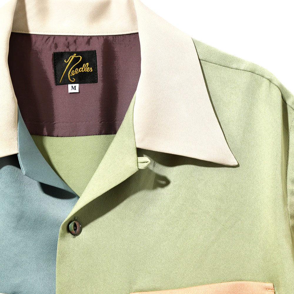 S/S Classic Shirt - Poly Sateen / Multi Colour 'Light Tone'