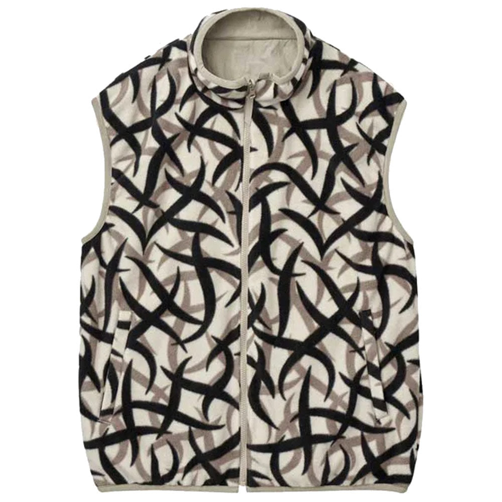 Reversible Fleece Vest 'Tribal Snow'