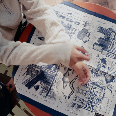 Sable New York | Sable x Hatchet Supply Cotton Bandana (Brooklyn Heights) 'Brooklyn Blue'