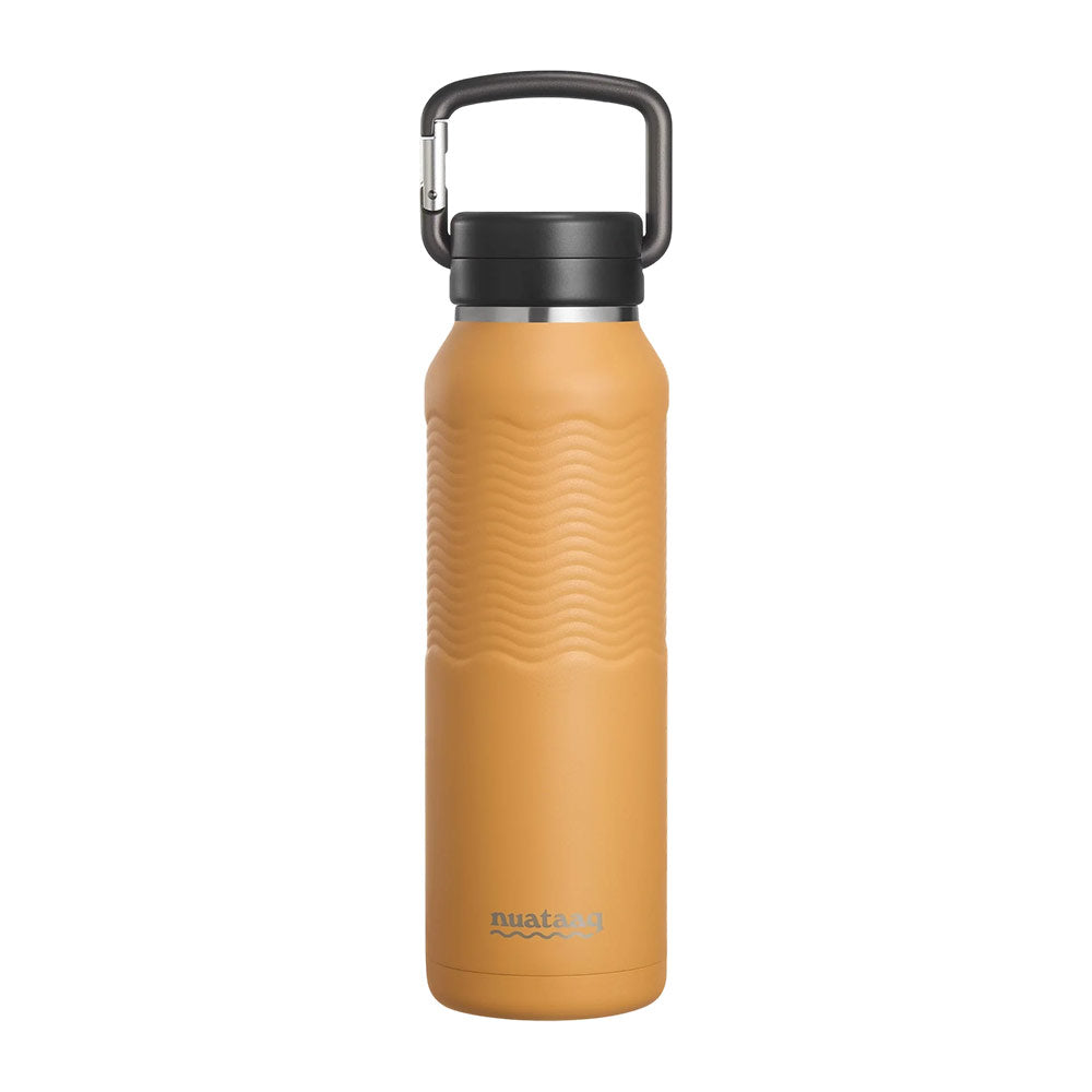 Nuataaq | 34 Oz / 1L Carabiner Water Bottle With Clip Cap 'Goldenrod'