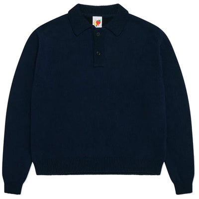 Perennial Long Sleeve Polo Knit 'Navy'