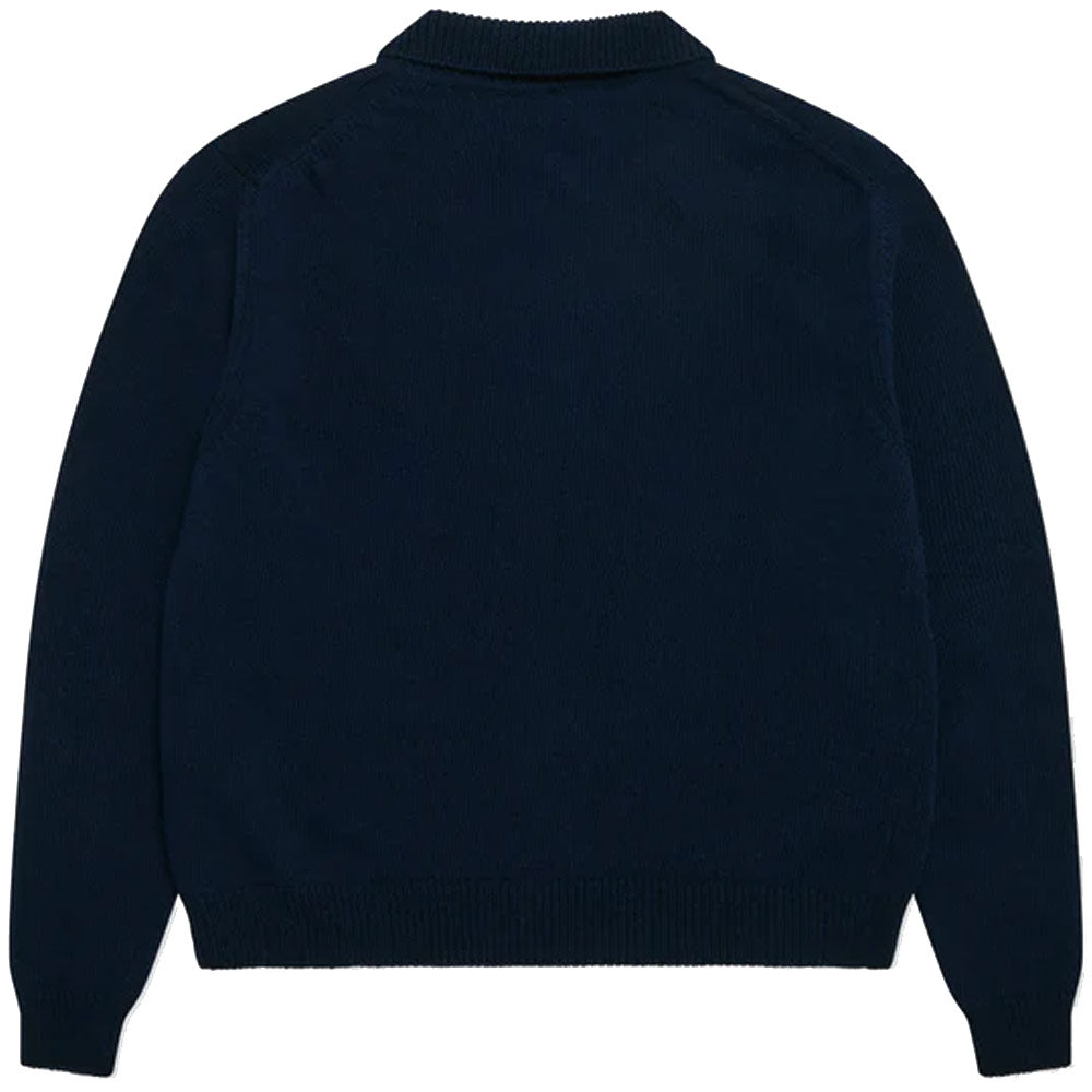 Perennial Long Sleeve Polo Knit 'Navy'