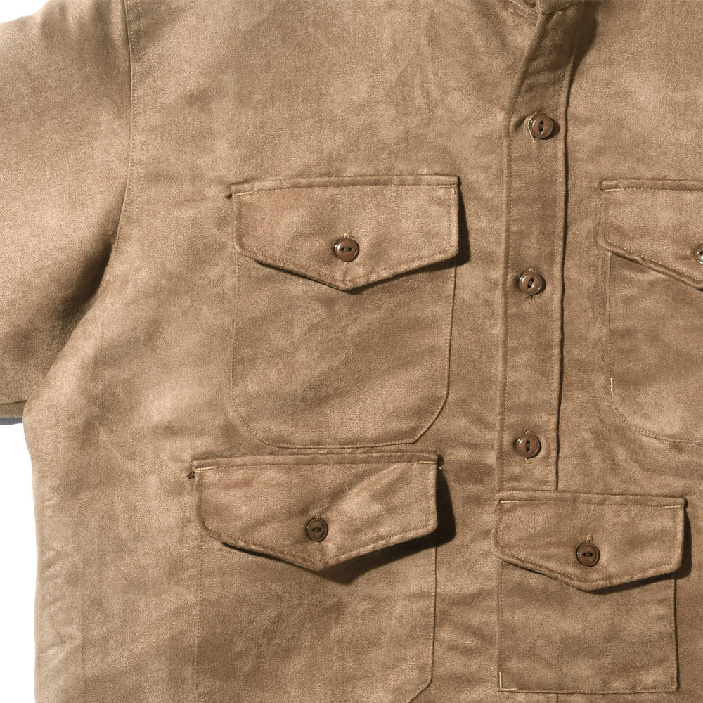 North Western Shirt 'Khaki Polyester Fake Suede'