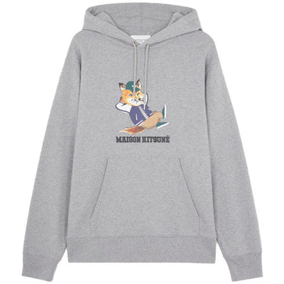 Dressed Fox Relaxed Hoodie 'Grey Melange'