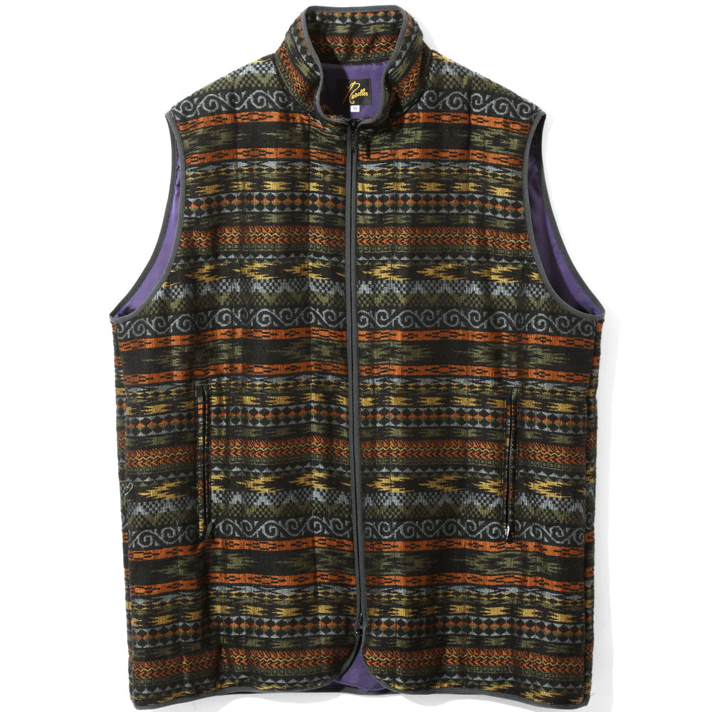 Piping Quilt Vest 'Black'