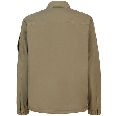 Flatt Nylon Zipped Overshirt 'Butternut / Brown'