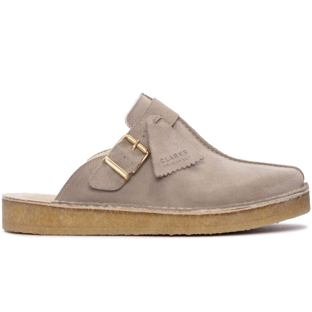 Clarks | Trek Mule Slippers 'Sand Warm Lined Suede'