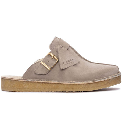 Clarks | Trek Mule Slippers 'Sand Warm Lined Suede'