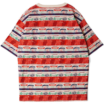 MTN Stripe T-Shirt 'Red'