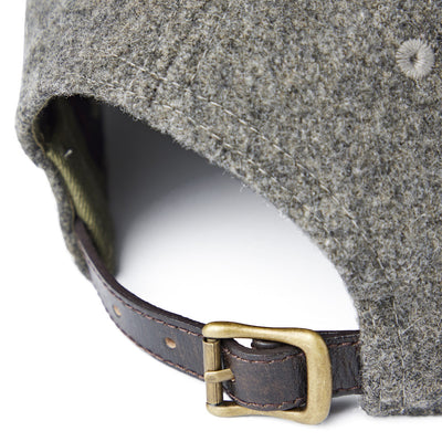 Wool Felt Adjustable Ball Cap W/ Wing Logo 'Grey'