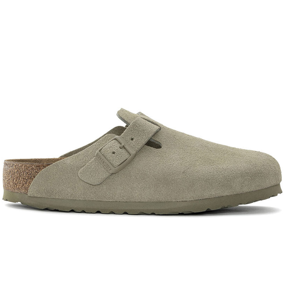 Boston Suede Leather Slippers 'Faded Khaki'