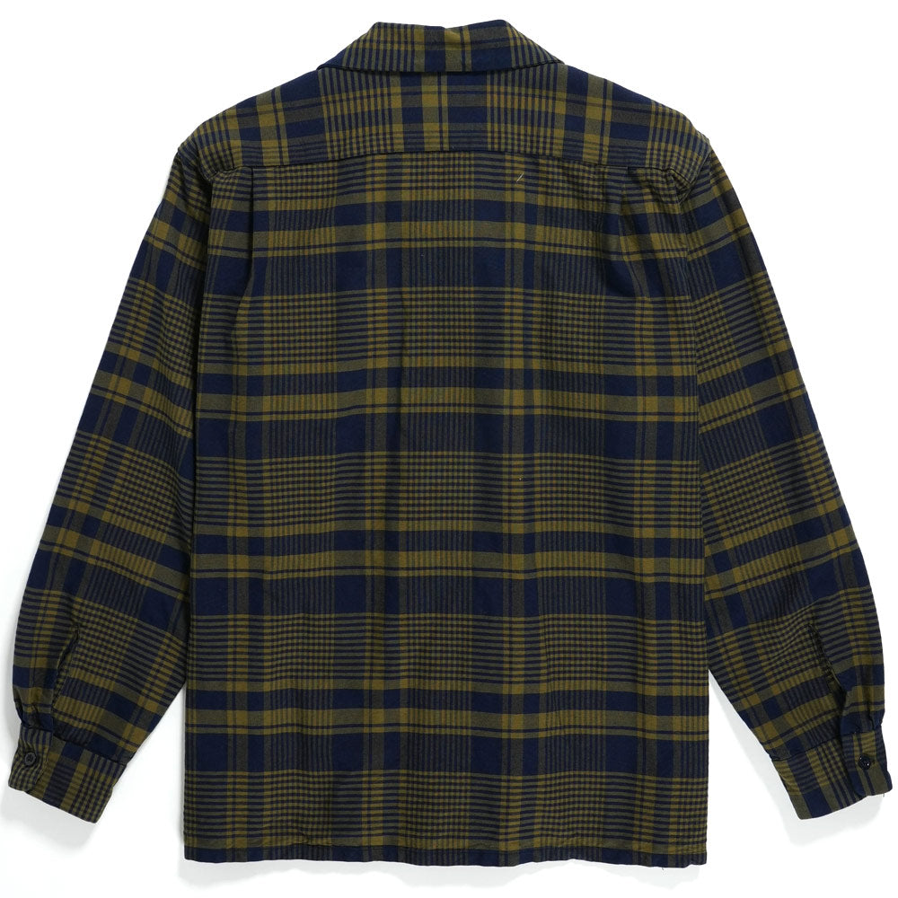 Classic Shirt Long Sleeve 'Navy / Olive Cotton Plaid'