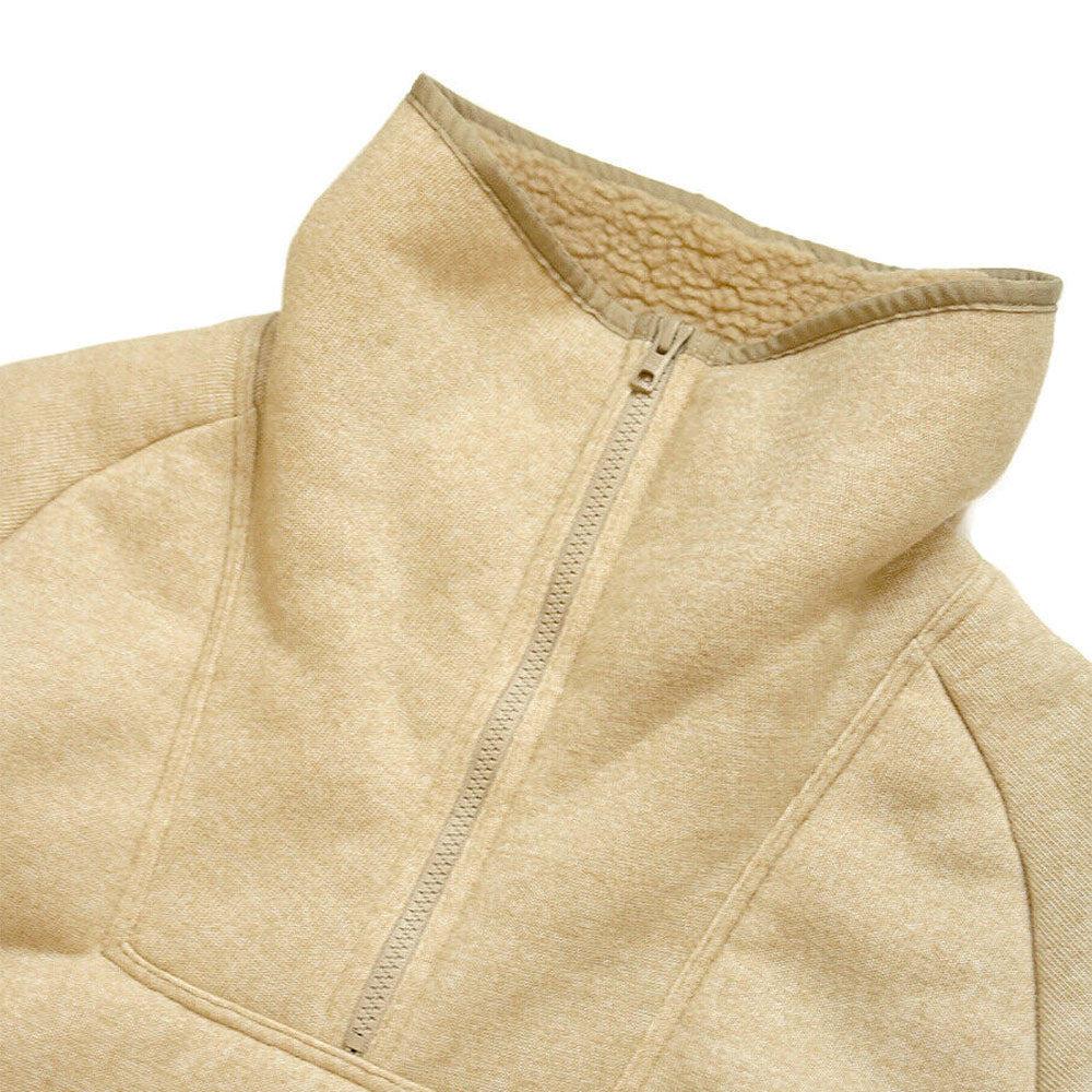 Boa Fleece Zip Alpine Pullover 'Ecru'