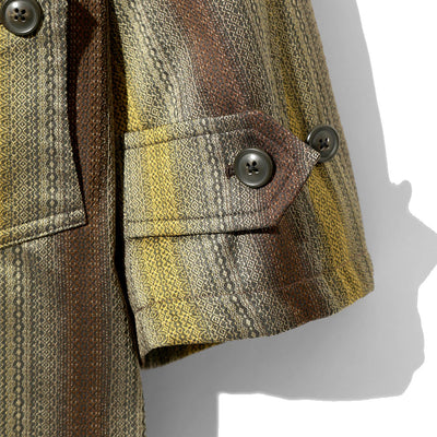 Balcollar Coat - Poly Ombre Stripe Jq. 'Beige / Brown'
